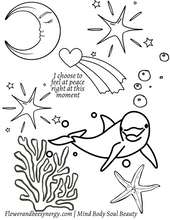 Load image into Gallery viewer, Ocean Serenity Edition: Color Your Soul Coloring Sheet